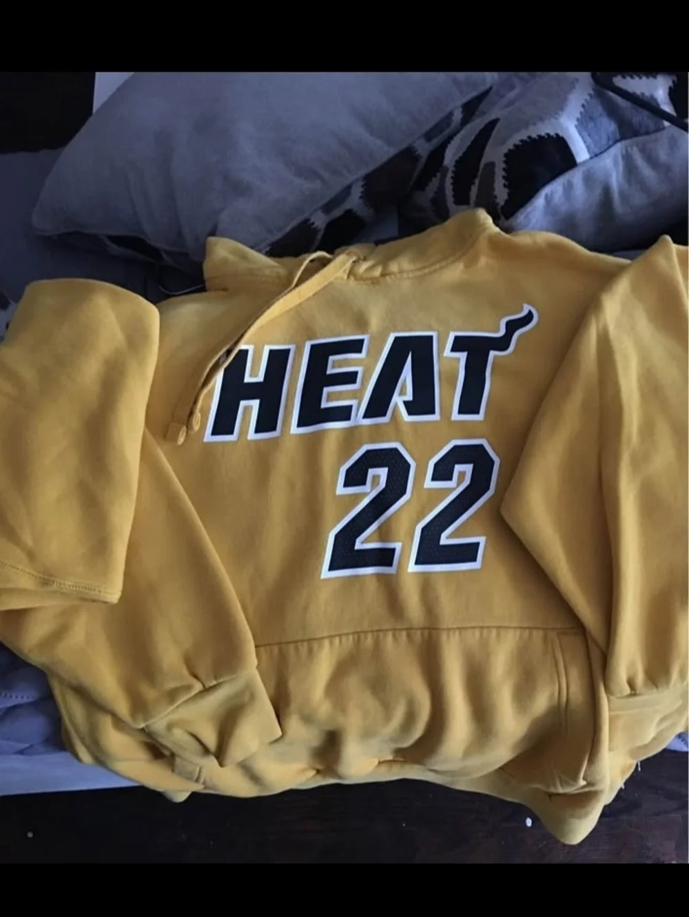 RARE Nike NBA Yellow Jimmy Butler 'HEAT 22' Hoodie Sweatshirt